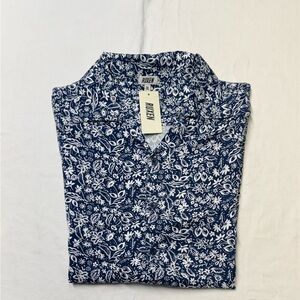 Ruxen  Button Down Shirt Floral Print  Casual  Style Short Sleeve Mens  XL NWT